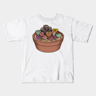 Butt Plant, Living Stones - Lithops Succulents Kids T-Shirt